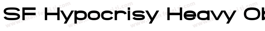 SF Hypocrisy Heavy Oblique字体转换